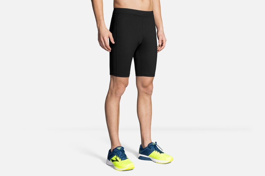 Mens Brooks Greenlight 9" Tight Bottoms Black | 715492-BZO